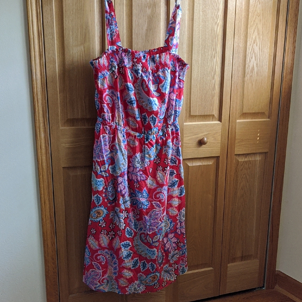 NWT Talbots Blue and Red Sleeveless Sundress Size 16W